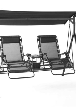 Mainstays Zero-Gravity Steel Porch Swing