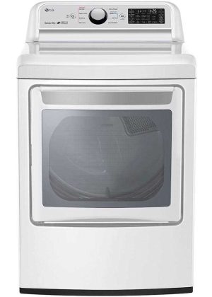 LG 7.3 cu. ft. White Ultra Large Capacity Smart Top Load Gas Dryer