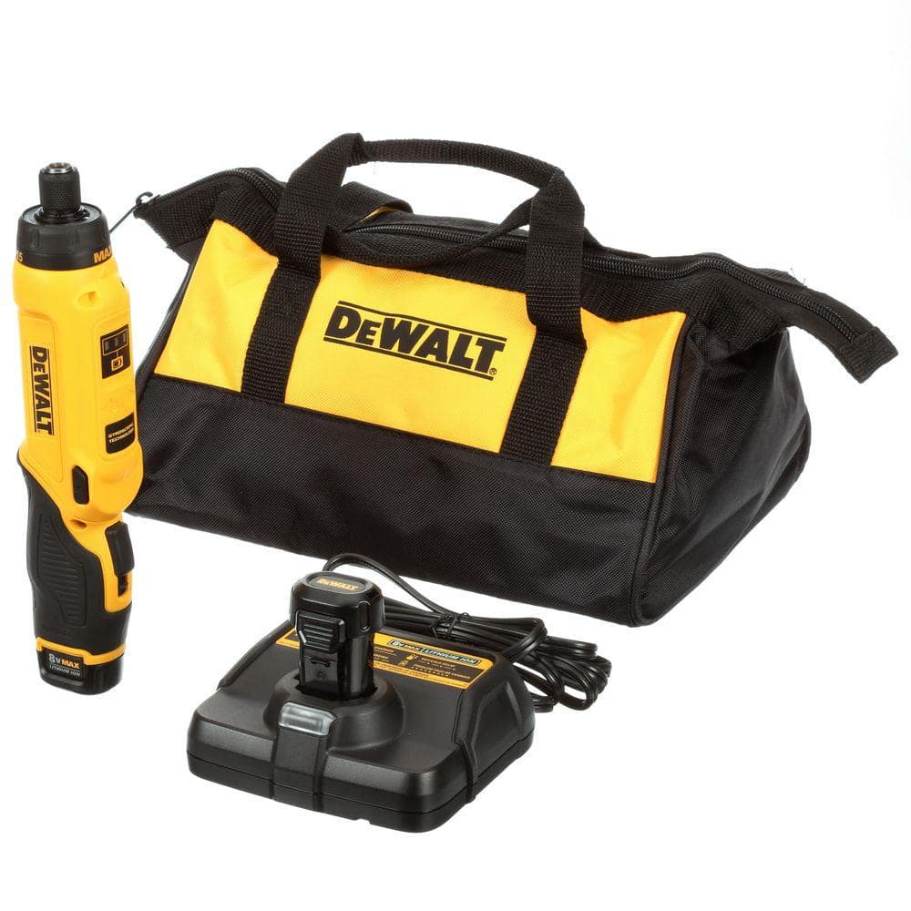 8V MAX Cordless Gyroscopic Screwdriver with Adjustable Handle, (2) 1.0Ah Batteries, Charger, and Bag DCF680N2 - Image 2