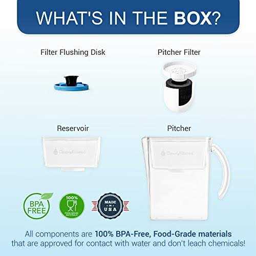Clearly Filtered No. 1 Filtered Water Pitcher for Fluoride/Water Filter Pitcher with Affinity Filtration - Image 3