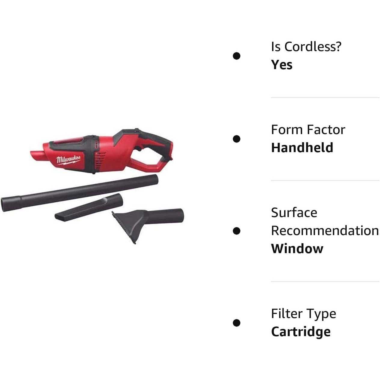 Milwaukee 0850-20 M12 Compact Vacuum - Image 2