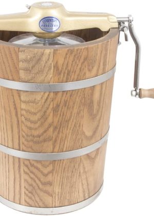 6 qt Country Ice Cream Maker C Classic Wooden Tub C Hand Crank