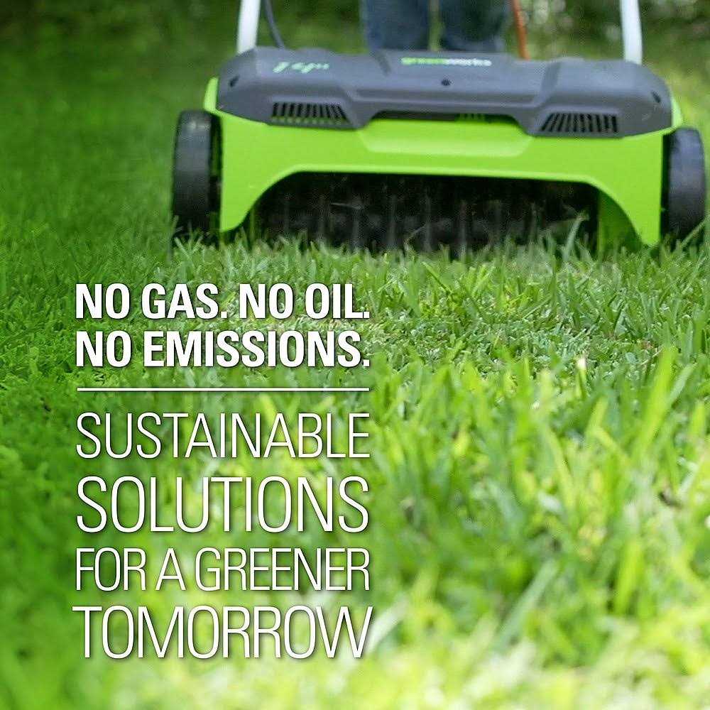 Greenworks 14 in. 10 Amp Corded Electric Dethatcher - Image 4