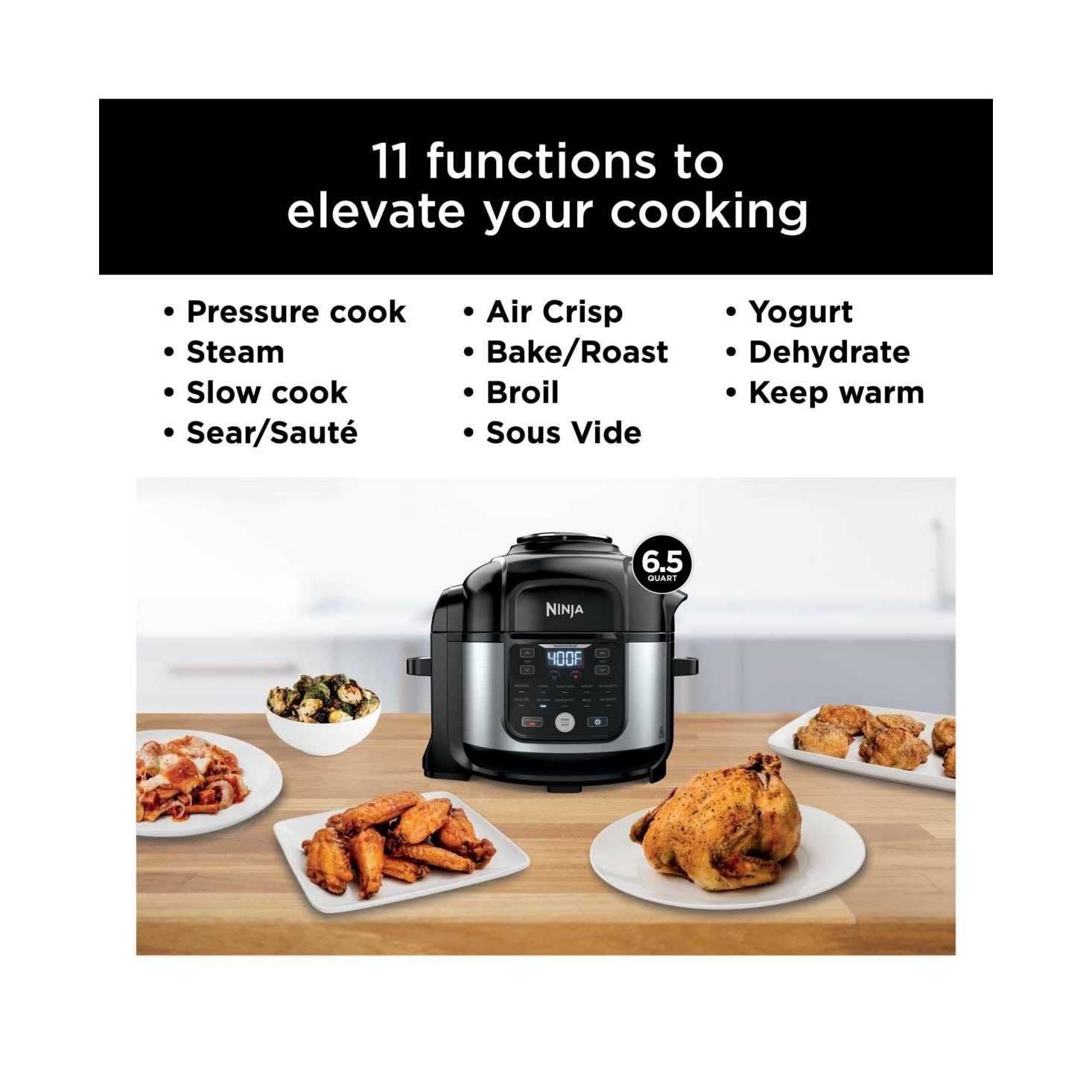 Ninja Foodi 11-in-1 6.5-qt Pro Pressure Cooker + Air Fryer - Image 4