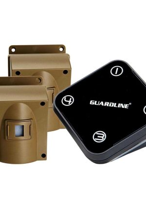 Guardline 500 Foot Range Wireless Driveway Alarm Weatherproof Outdoor Security Alert System for Home