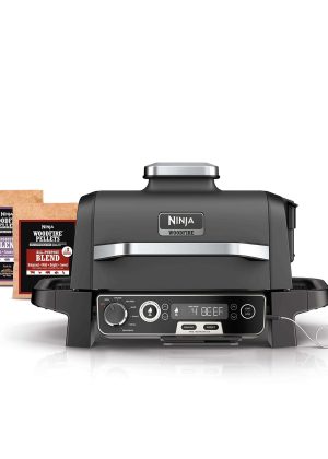 Ninja OG751BRN Woodfire Pro Outdoor Grill & Smoker with Built-In Thermometer