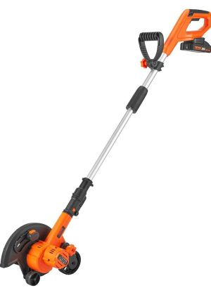 VEVOR Lawn Edger, 20 V Battery Powered Cordless Edger, 9-inch Blade Edger Lawn Tool with 3-Position Blade Depth, Battery and Charger Included