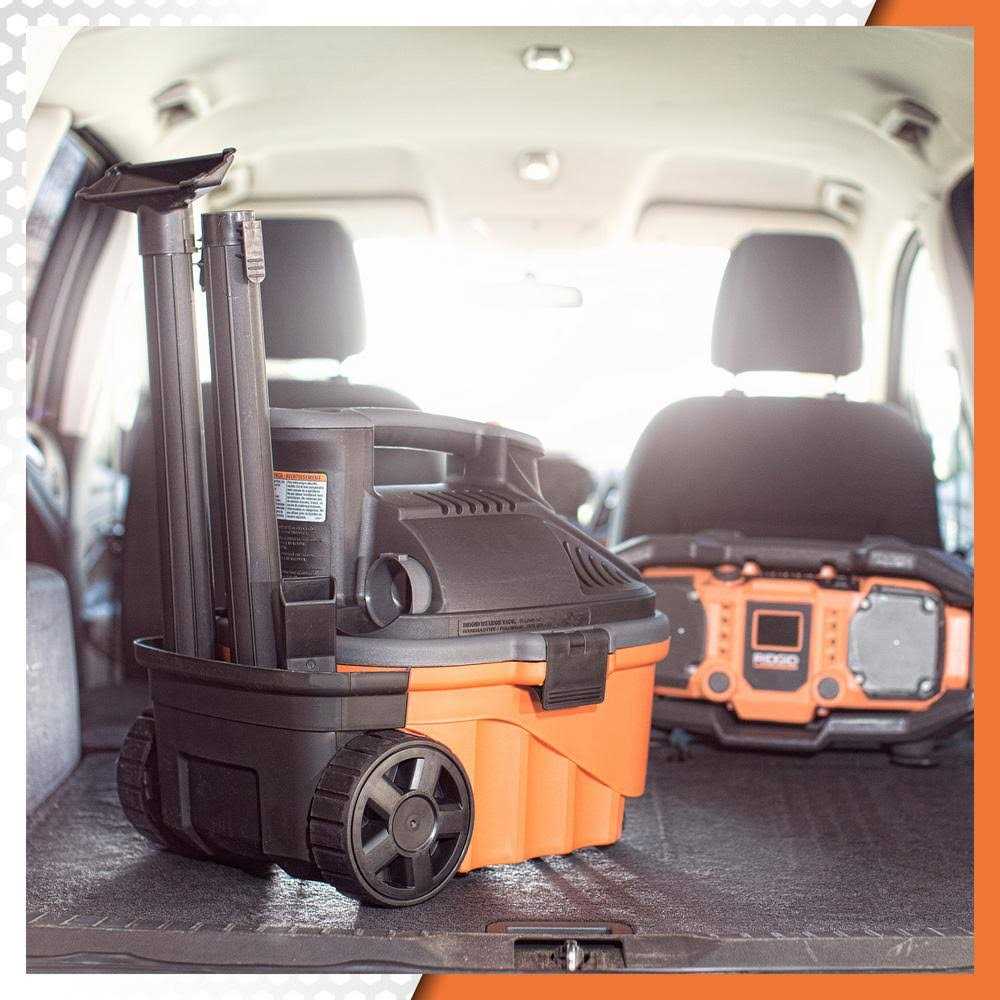 RIDGID 4 gal. 5.0-Peak HP Portable Wet/Dry Shop Vacuum with Filter, Hose, Accessories and Premium Car Cleaning Kit - Image 5