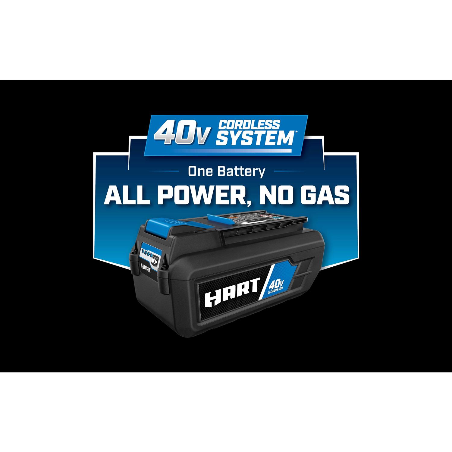 HART 40-Volt 20-inch Cordless Brushless Push Mower Kit - Image 4