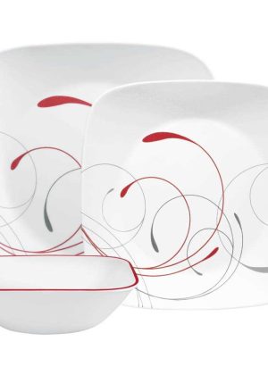 Corelle Splendor Square Dinnerware Set