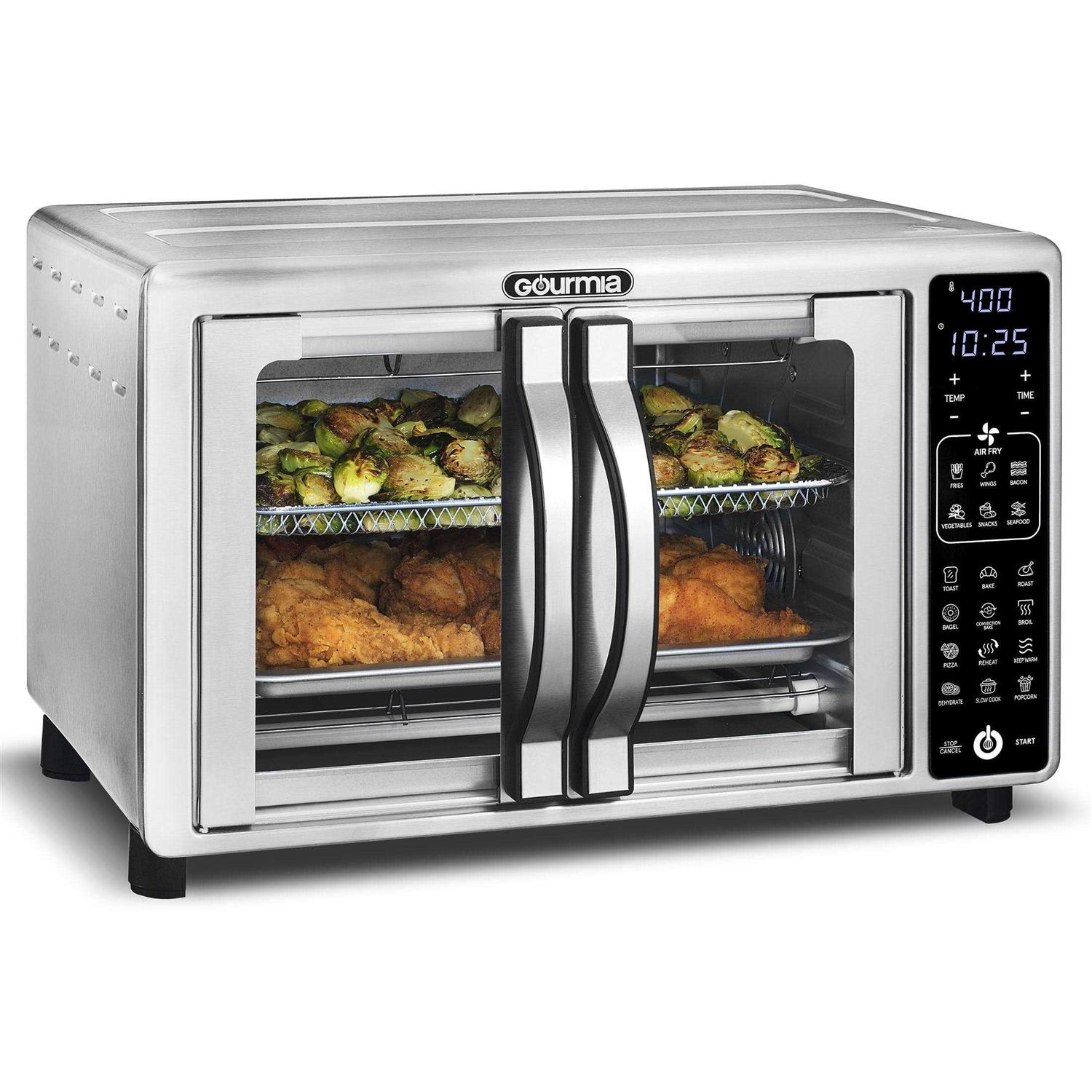 Gourmia Digital Air Fryer Toaster Oven with Single-Pull French Doors - Image 4