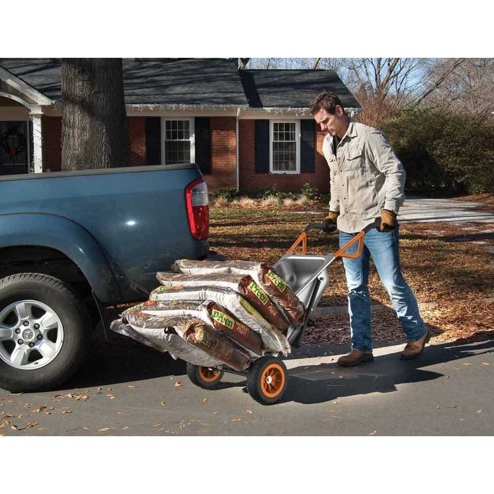 Worx WG050 Aerocart 8-in-1 Yard Cart Wheelbarrow Dolly - Image 3