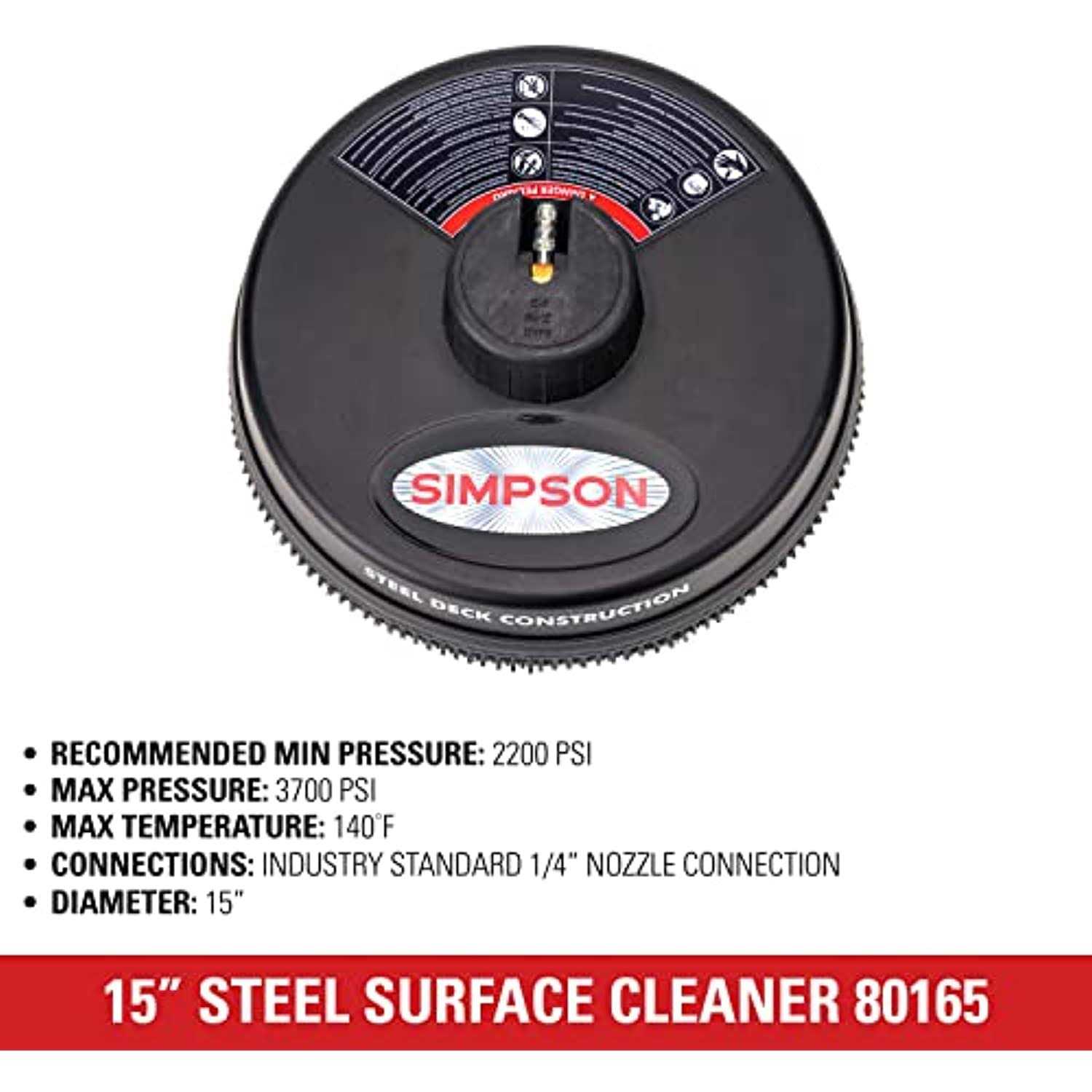 Simpson Universal 15 Pressure Washer Surface Cleaner 80165 - Image 3