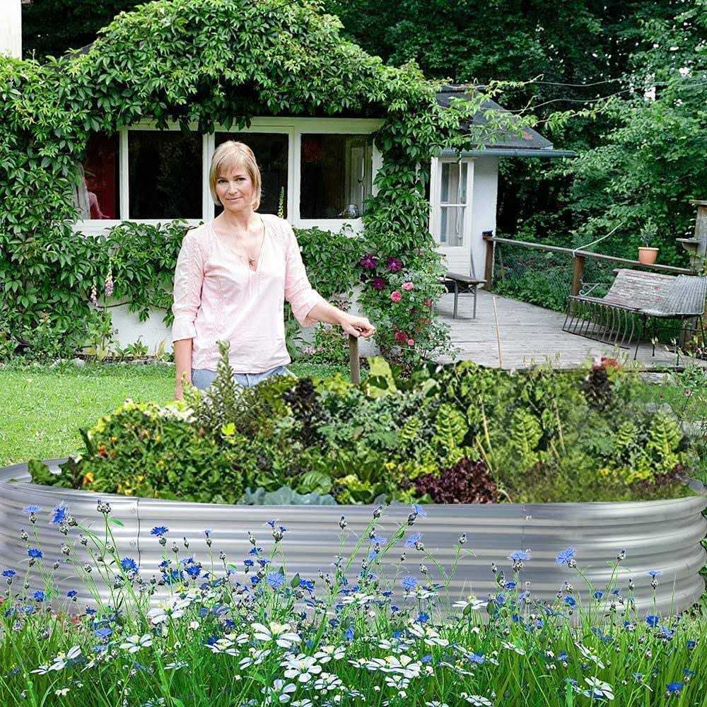 Land Guard Galvanized Raised Garden Bed Kit Galvanized Planter Boxes Outdoor Raised Garden - Image 4