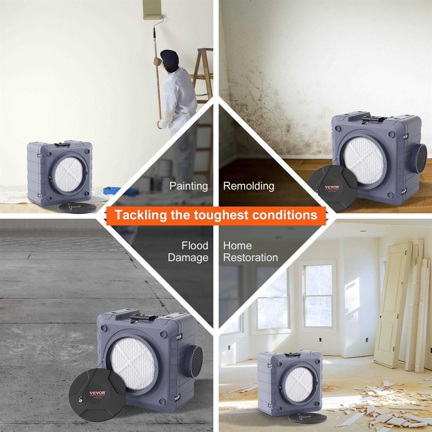 VEVOR Air Scrubber with 3-Stage Filtration KQXDQJ3550CFMCXVVV1 - Image 2