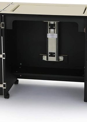 353 Norma Jean Sewing Cabinet for Sturdy Sewing, Cutting, Quilting, and Crafting with Storage and Airlift, Black Finish