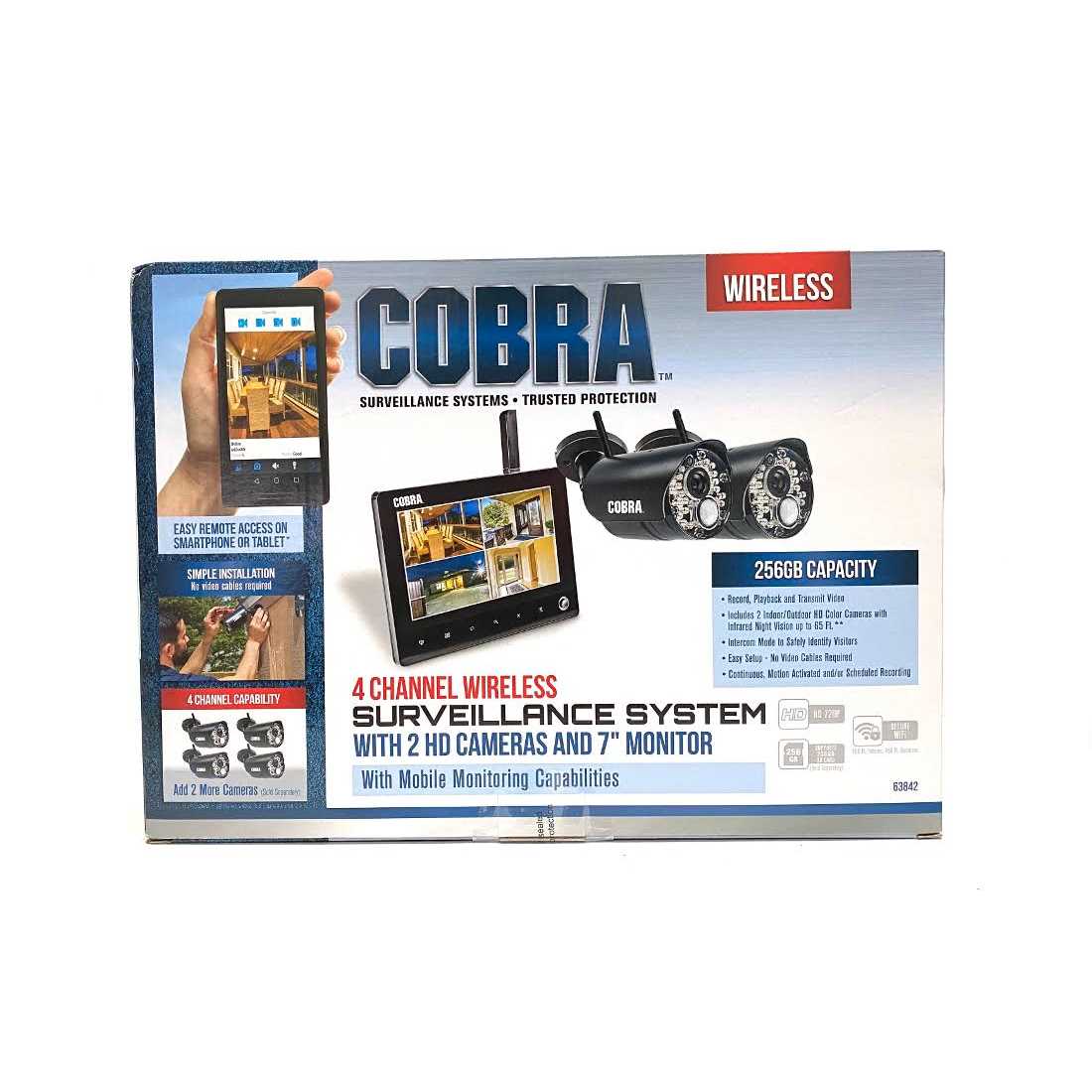 Cobra 4 Channel Wireless Surveillance System with 2 Cameras - Image 3