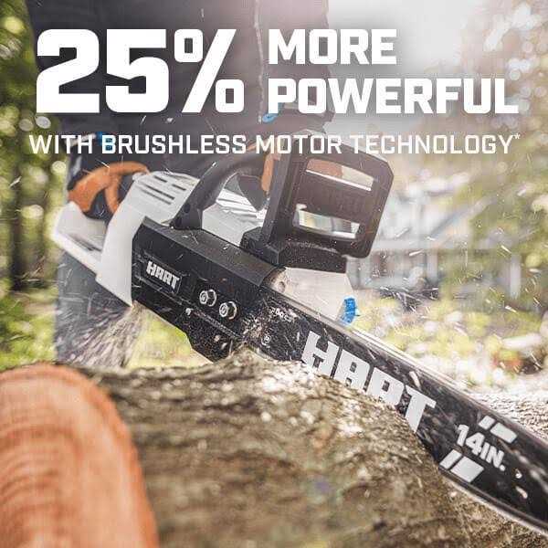 HART 40-Volt Cordless Brushless 14-inch Chainsaw Kit 4.0Ah Lithium-Ion Battery - Image 5