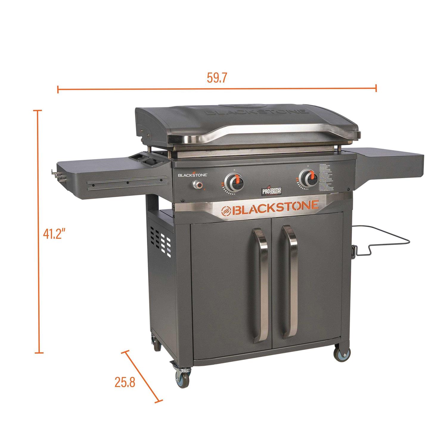 Blackstone ProSeries 2 Burner 28 Outdoor Cabinet Griddle with Hood - Image 5