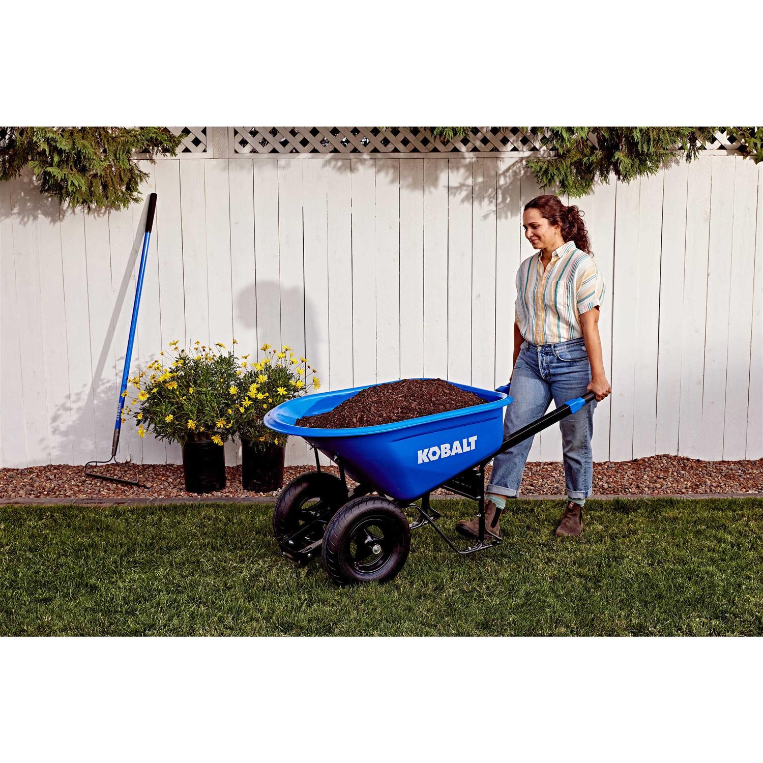 Kobalt 7-cu ft Wheelbarrow PH7-S-2W-K 35284 - Image 4