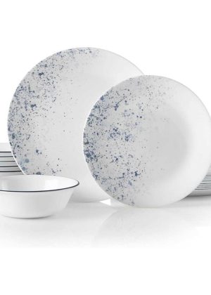 Corelle Indigo Speckle 18-piece Dinnerware Set Service for 6