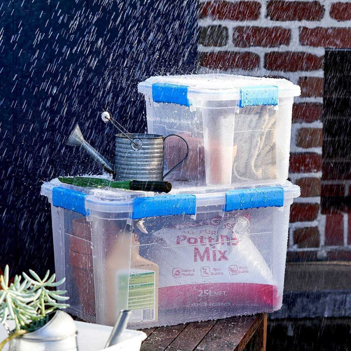 Ezy Storage IP67 Rated Waterproof Plastic Storage Tote with Lid - Image 3