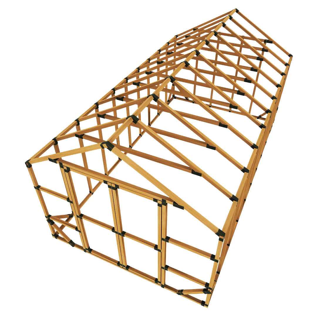 E-Z Frames 10 ft. x 20 ft. DIY Greenhouse Bracket Kit - Image 3