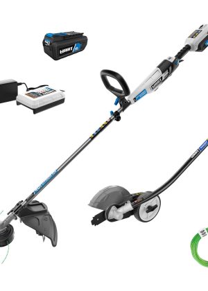 HART 40-Volt Cordless Attachment Capable 15-inch String Trimmer Kit with Edger Attachment