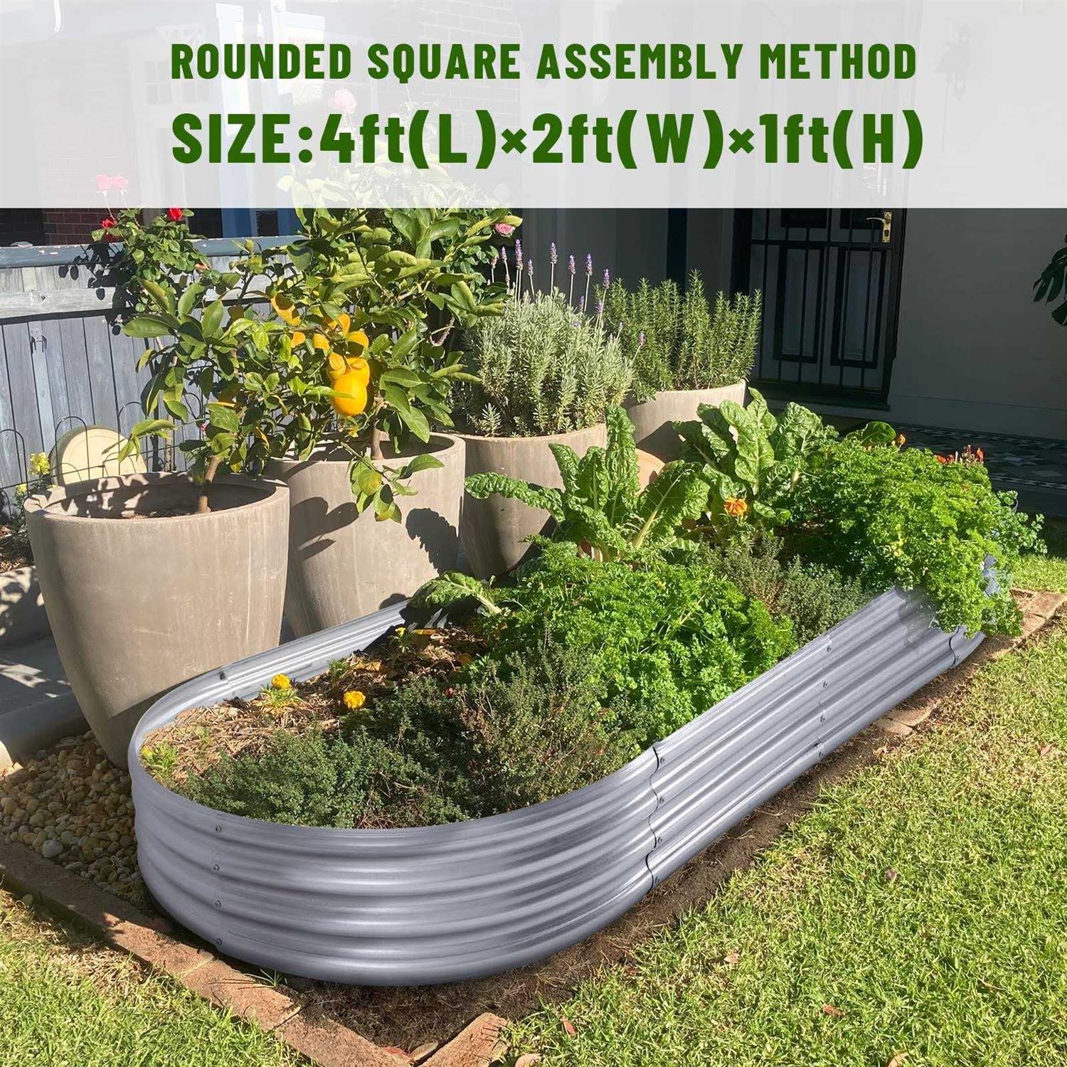 Land Guard Galvanized Raised Garden Bed Kit Galvanized Planter Boxes Outdoor Raised Garden - Image 5
