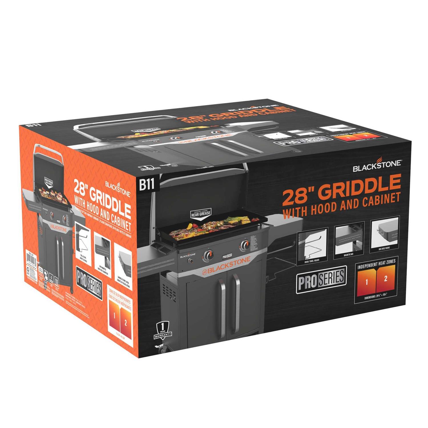 Blackstone ProSeries 2 Burner 28 Outdoor Cabinet Griddle with Hood - Image 4