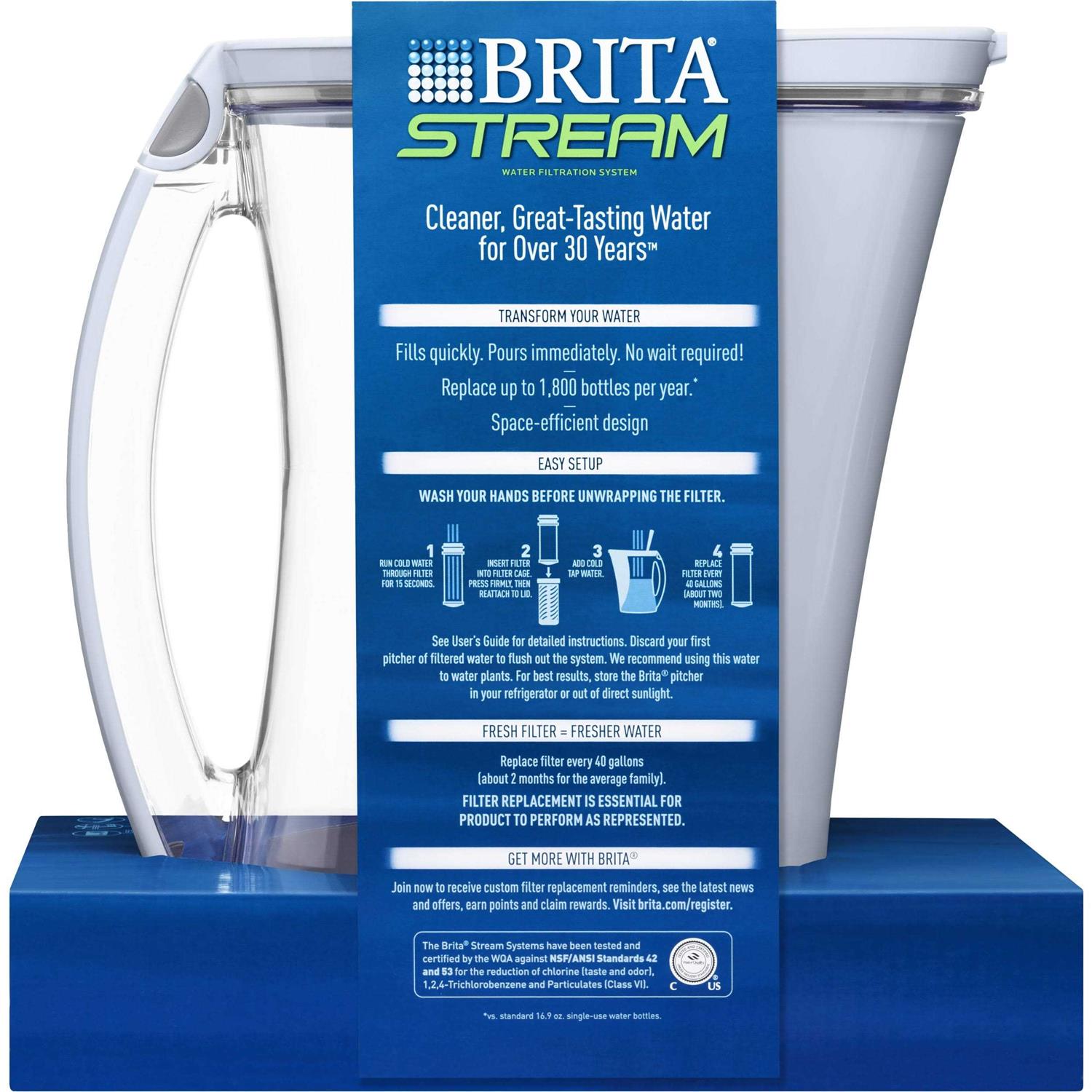 Brita Stream 12-Cup Filter as You Pour Water Pitcher - Image 4