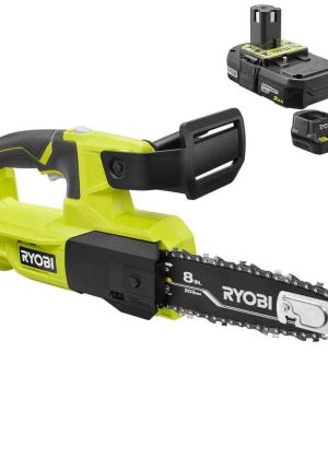 RYOBI One+ 18V 8 in. Battery Pruning Chainsaw with 2.0 Ah Battery and Charger