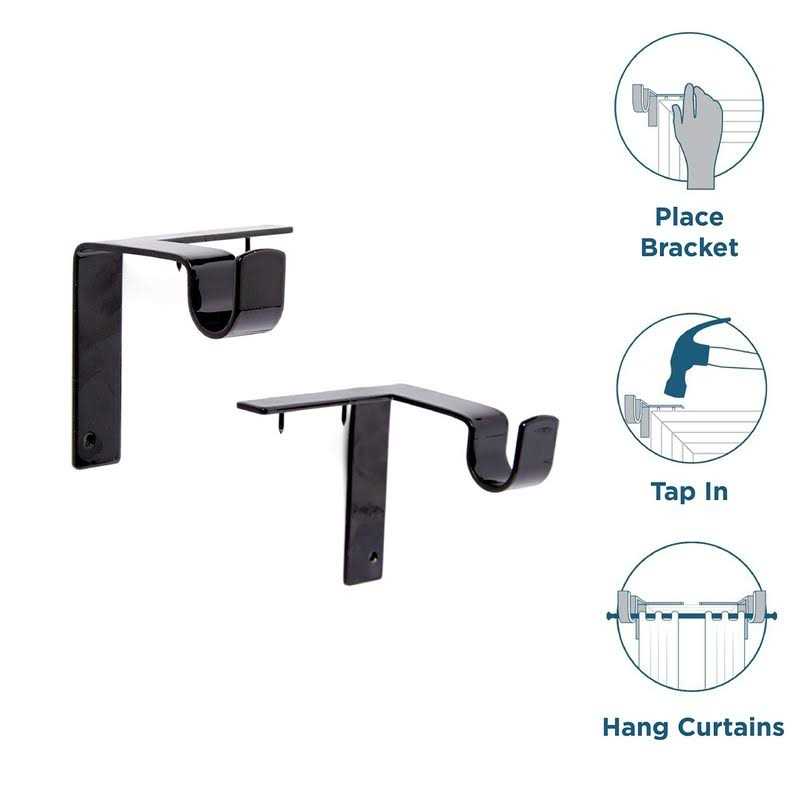 Kwik-Hang Enamel No Drill Curtain Rod Bracket - Image 5