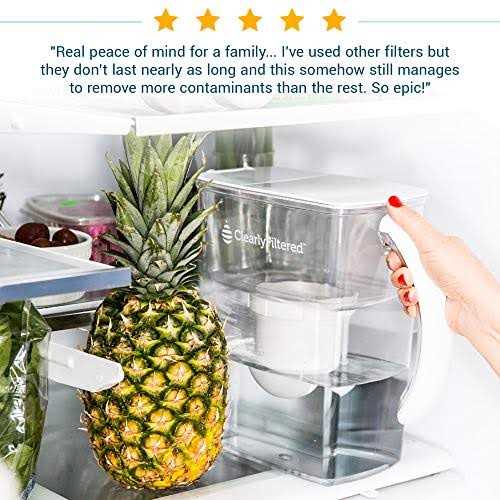 Clearly Filtered No. 1 Filtered Water Pitcher for Fluoride/Water Filter Pitcher with Affinity Filtration - Image 2