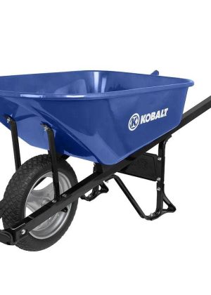 Kobalt 6-cu ft Steel Wheelbarrow Flat-Free Tire P6-SF-K 34402