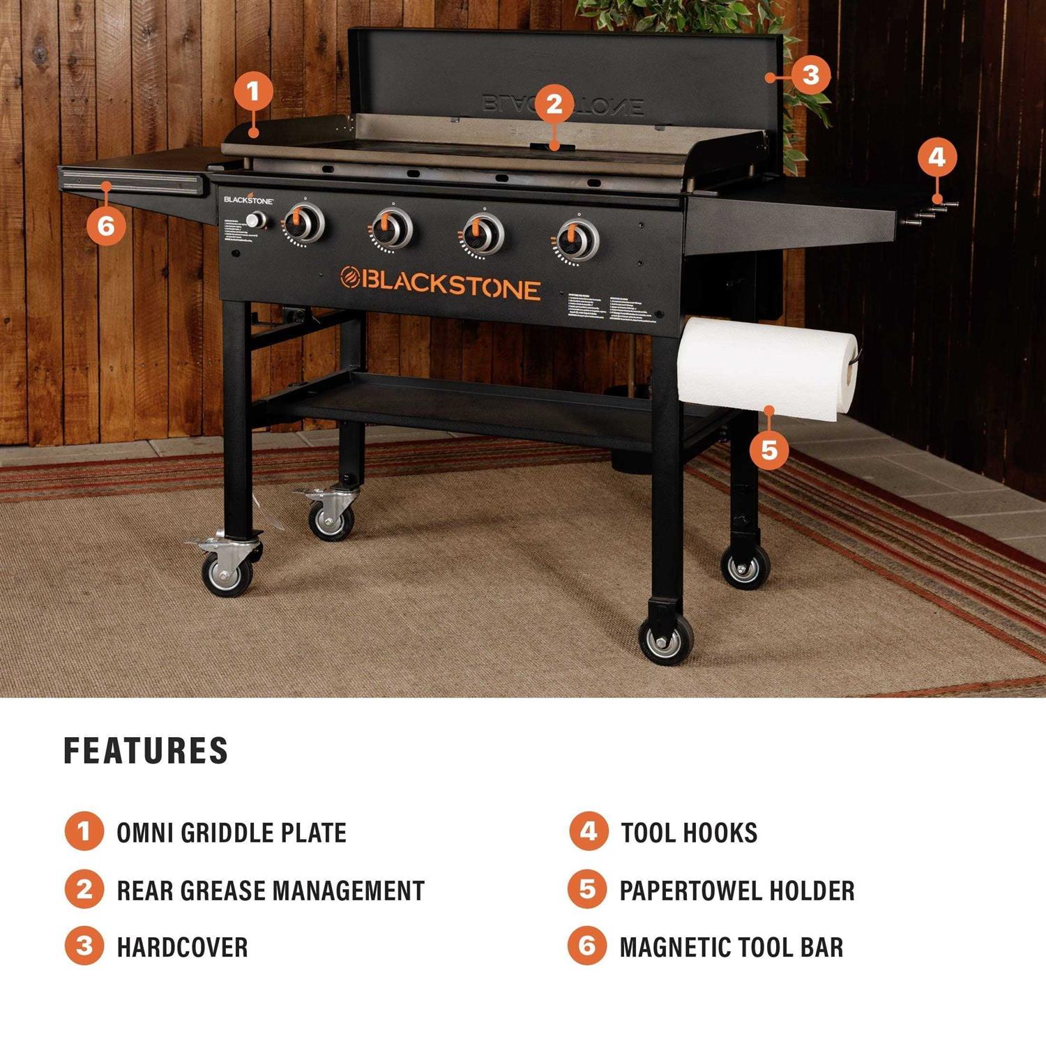 Blackstone 4-Burner 36 Griddle Cooking Station with Hard Cover - Image 5
