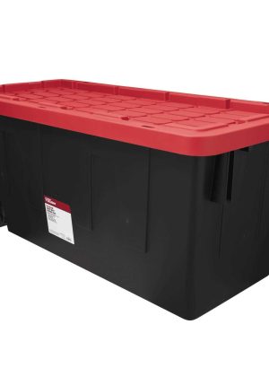 Hyper Tough 50 Gallon Snap Lid Wheeled Plastic Storage Bin Container