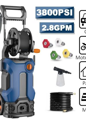 3800PSI 2.8GPM Electric Pressure Washer High Power Cleaner,Water Sprayer Machine